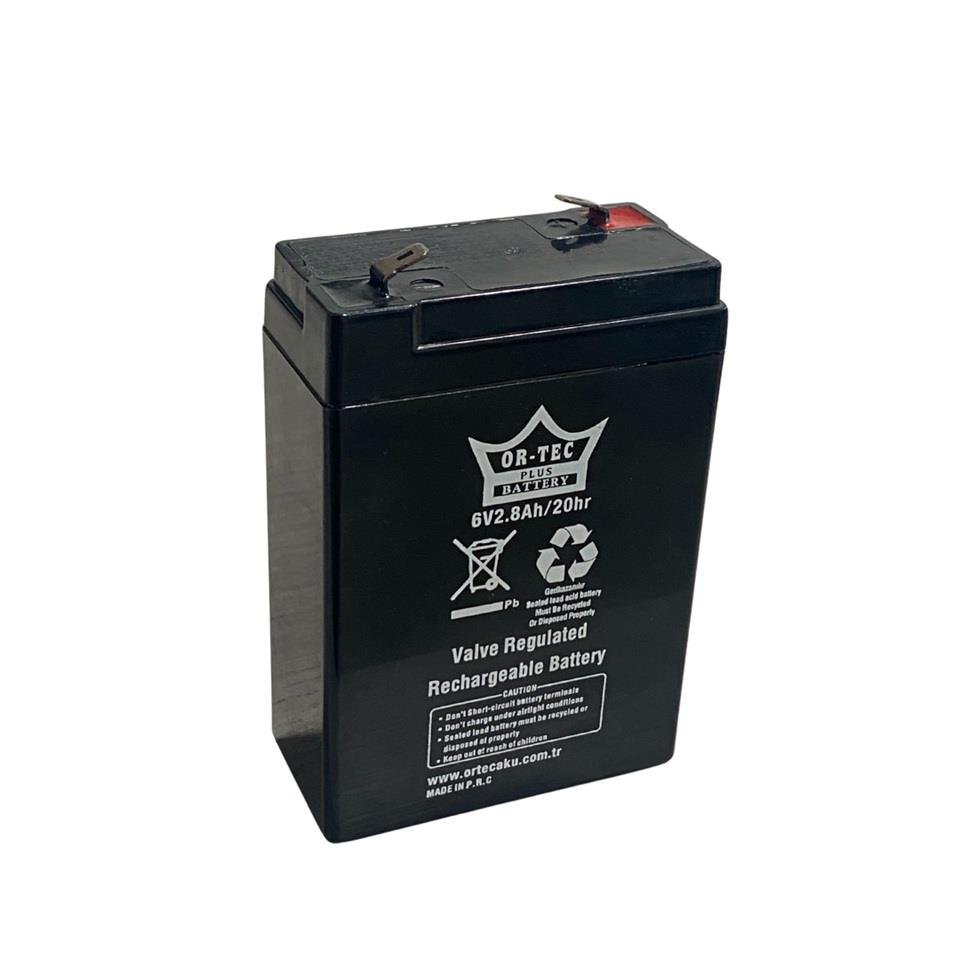 OR-TEC 6V 2.8 AH AKÜ KURU TİP (66*33*97) (0,6 KG)