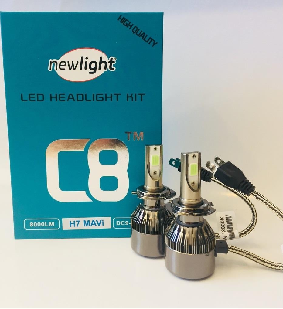 NEWLIGHT 9V-32V H7 COB LED XENON FAR AMPUL SETİ 12000K BUZ MAVİ