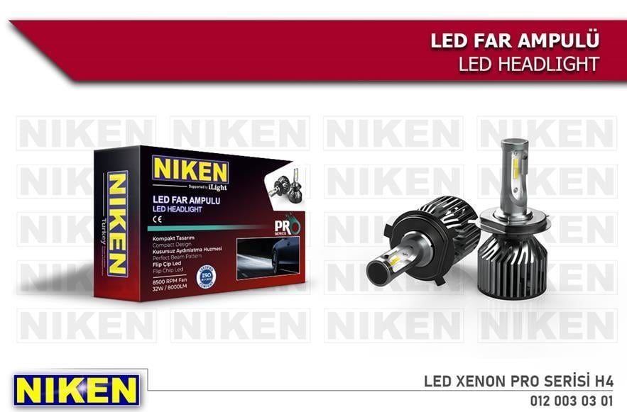 NIKEN 12V H4 CSP LED XENON FAR AMPUL SETİ 6500K 8000 LÜMEN