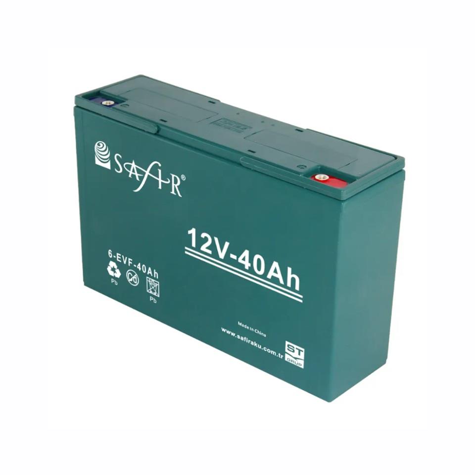 SAFIR 12V 40 AH ELEKTRİKLİ BİSİKLET AKÜSÜ DEEP CYCLE (UZUN ÖMÜRLÜ) (265*75*175)