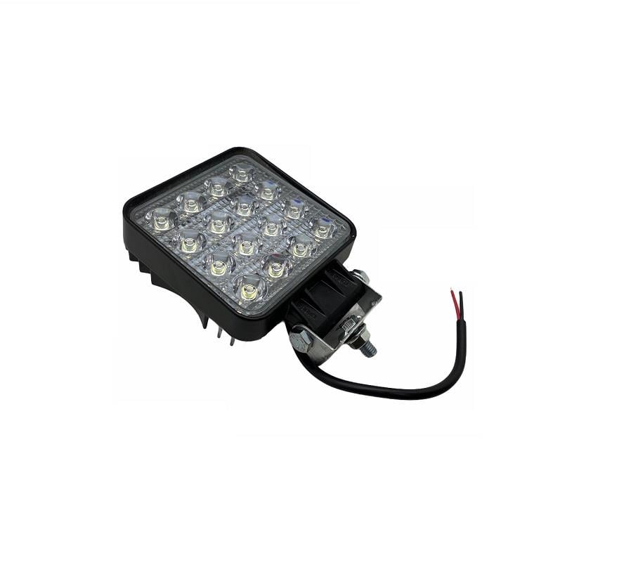 9V-48V ÇALIŞMA LAMBASI KARE (16 X 3W POWER LEDLİ) (106*106 MM)