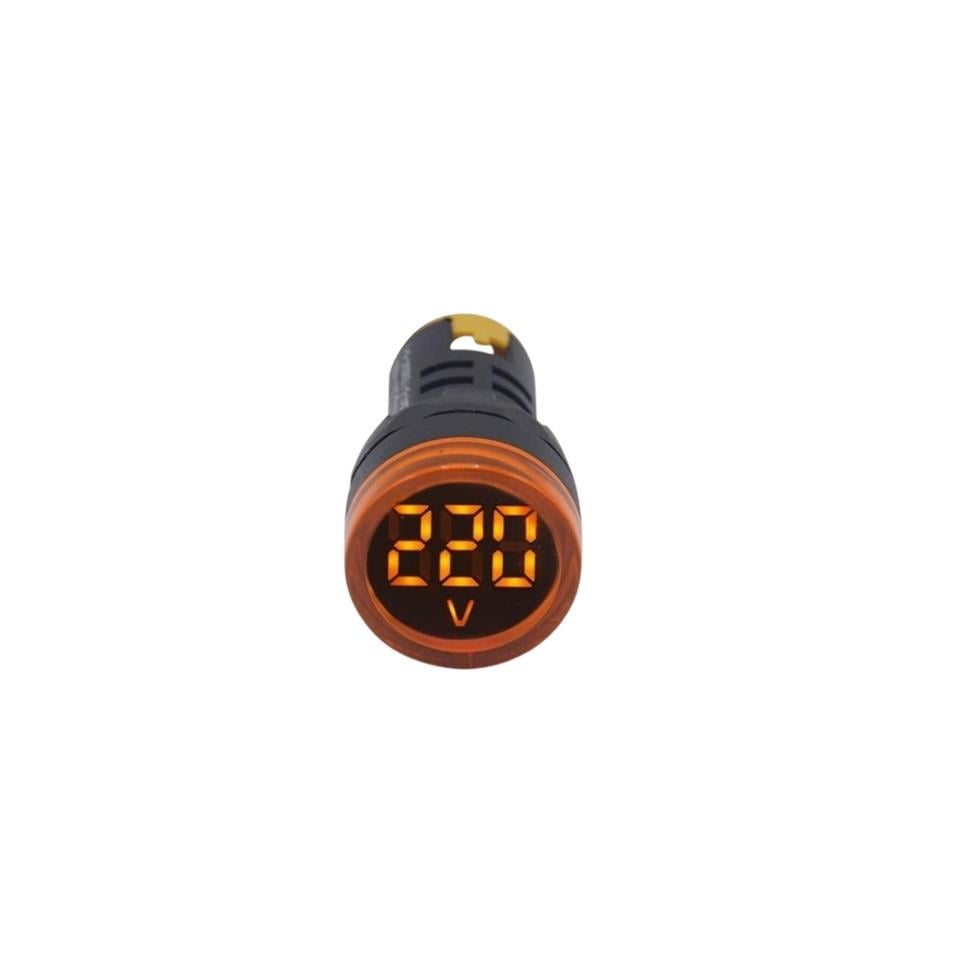 24V-550V DİJİTAL VOLTMETRE (LEDLİ) (22/29.5 MM) SARI