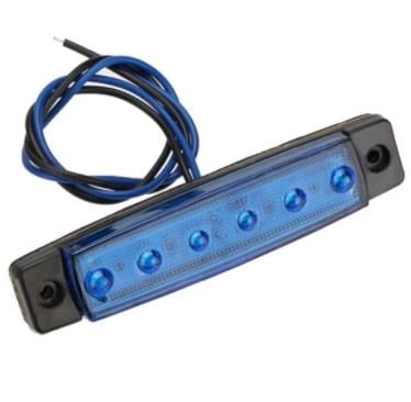 12V PARMAK LAMBA 6-LEDLİ MAVİ (95*20 MM)