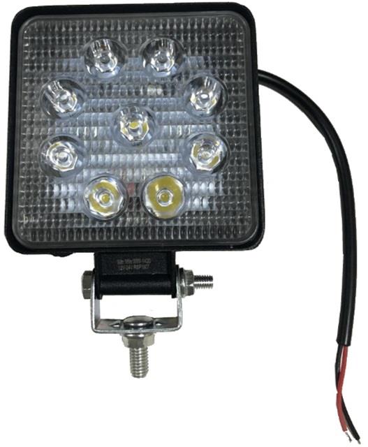 12V-24V ÇALIŞMA LAMBASI KARE (9 X 3W POWER LEDLİ) (105*105 MM)