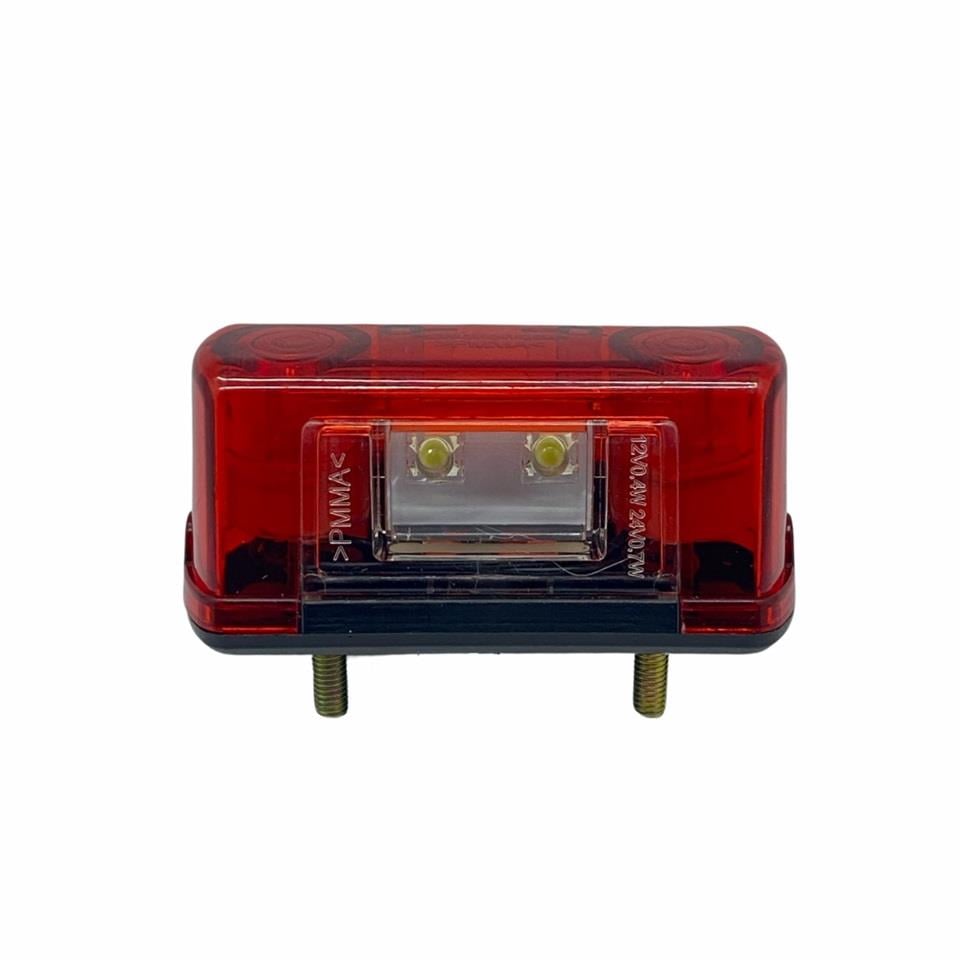 ÇERKEZ 12V-24V PLAKA-POZİSYON LAMBASI 2+2 LEDLİ (KIRMIZI) (90*37 MM)