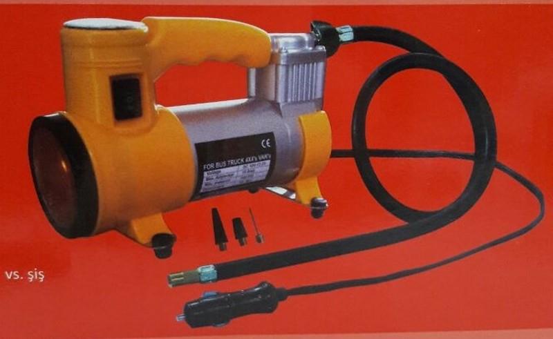 12V LASTİK ŞİŞİRME HAVA KOMPRESÖRÜ METAL IŞIKLI 150 psi (SARI) (ÇANTALI)