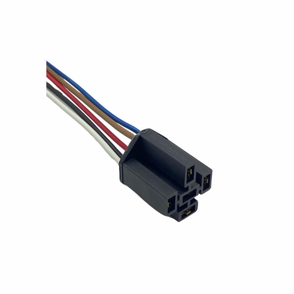 RÖLE SOKETİ (RÖLE YUVASI) 5 UÇLU SİYAH (5 KABLOLU) (HELLA TİPİ)