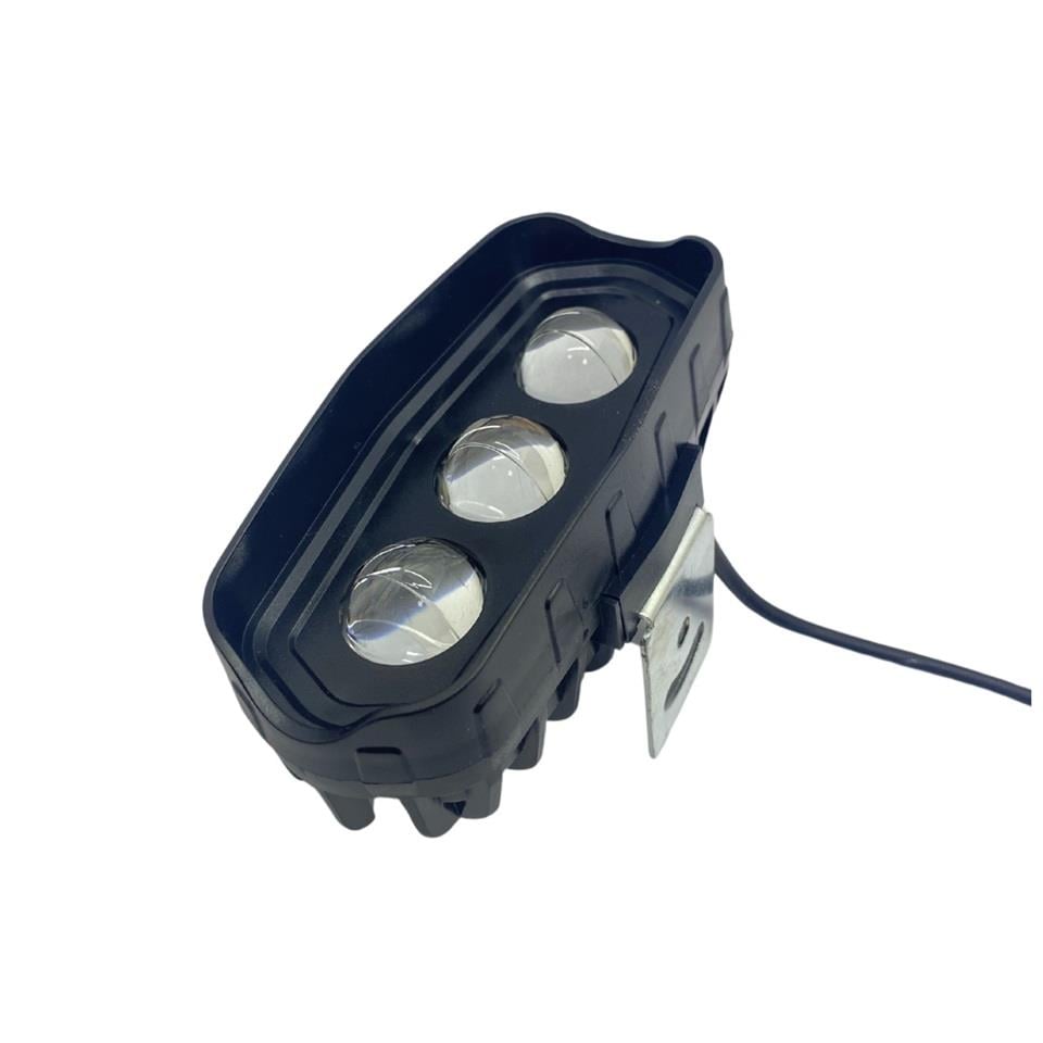 9V-85V OFF-ROAD LAMBA (KIRMIZI-BEYAZ-SARI) (BEYAZ-SARI ÇAKARLI) (3X10W LEDLİ) (122*60 MM) MOTOSİKLET