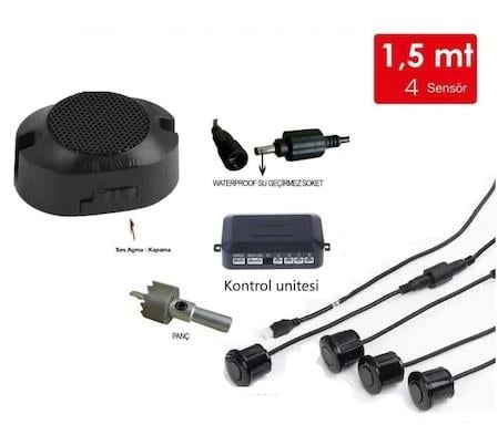 PARK SENSÖRÜ SES İKAZLI (SES AYARLI) (18.5 MM) SİYAH