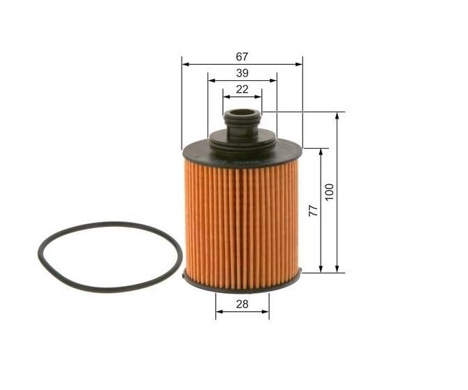 BOSCH YAĞ FİLTRESİ FIAT 1.3 MULTIJET-OPEL 1.3 CDTI