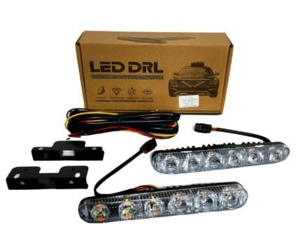 9V-16V GÜNDÜZ SÜRÜŞ LAMBASI SİNYALLİ 6-LEDLİ 18W IP67 (17*3,4*2) (2 AD)