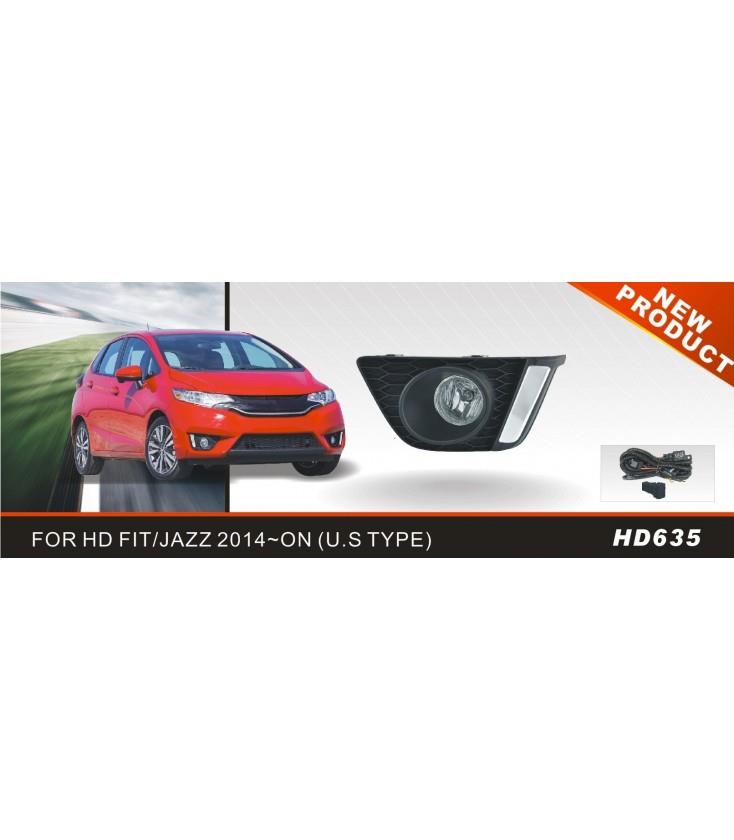 SİS LAMBASI SETİ AMPULLÜ (ÇERÇEVELİ) (LED GÜNDÜZ FARLI) HONDA JAZZ 2014 >