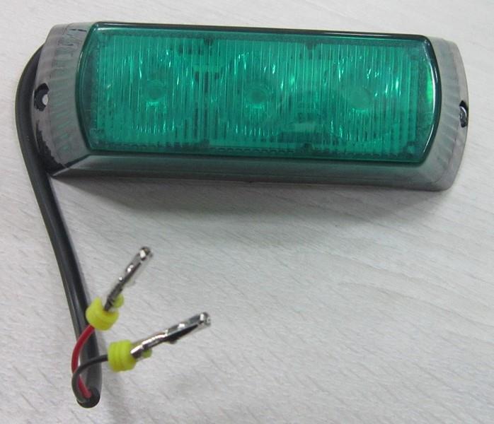12V İKAZ LAMBASI 3 LEDLİ YEŞİL (135*45 MM)
