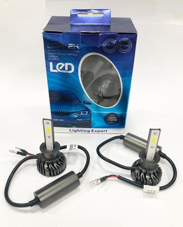 9V-32V H1 XENON LED FAR AMPUL SETİ  6500K 8000 LÜMEN DOB LED