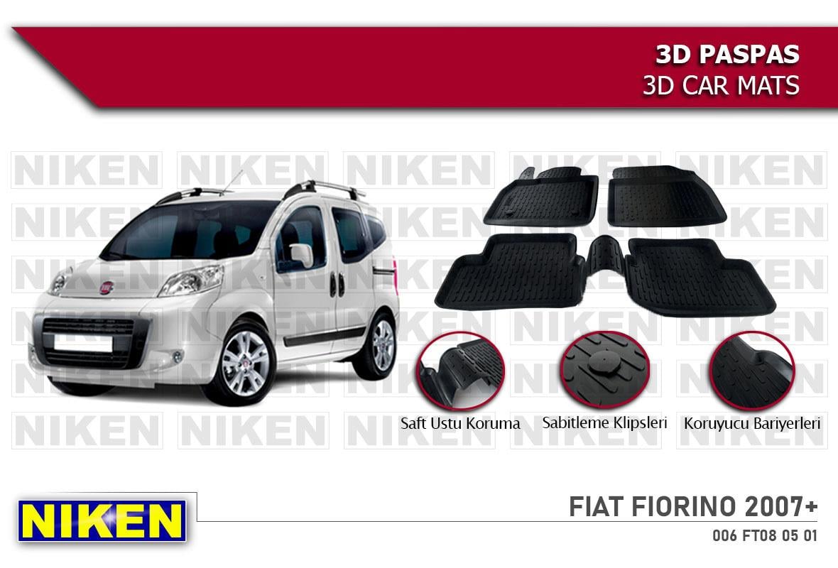 3D ARAÇ PASPASI (SİYAH) (4 PARÇA) CITROEN NEMO-FIAT FIORINO-PEUGEOT PEPPER