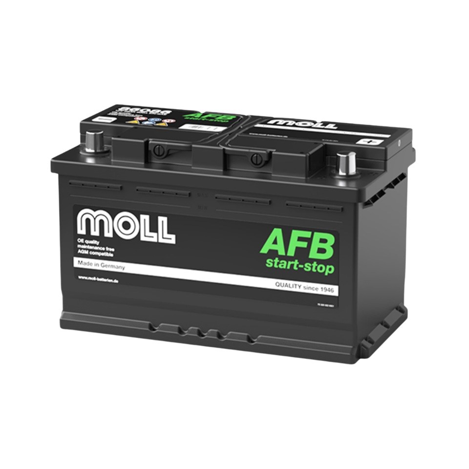 MOLL 12V 86 AH AKÜ AFB 800 A (EN) (EXTRA START-STOP) (315*175*190)