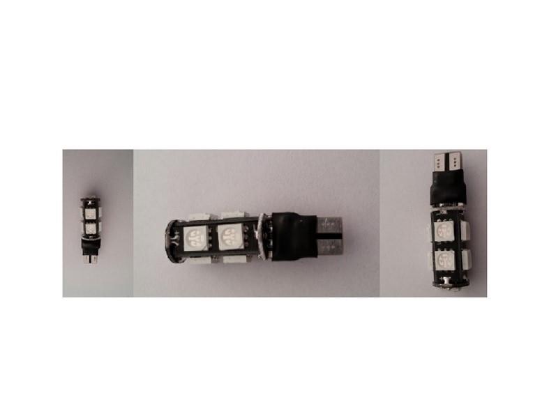 12V DİPSİZ AMPUL T10 8+1 LEDLİ ÇAKARLI MAVİ (FONKSİYONLU) (2 AD)