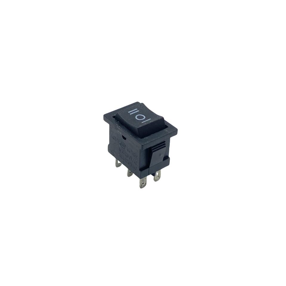 TUŞLU ANAHTAR MİNİ (3 FİŞ) (YAYLI) (ON-OFF-ON) (6A 250V / 10A 125V AC) KCD1-2
