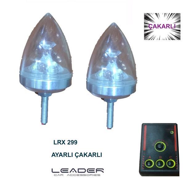 12V AYARLI BEYAZ ÇAKER 3 LEDLİ FONKSİYONLU LAMBA CIVATALI (KUBBE) (2 AD)