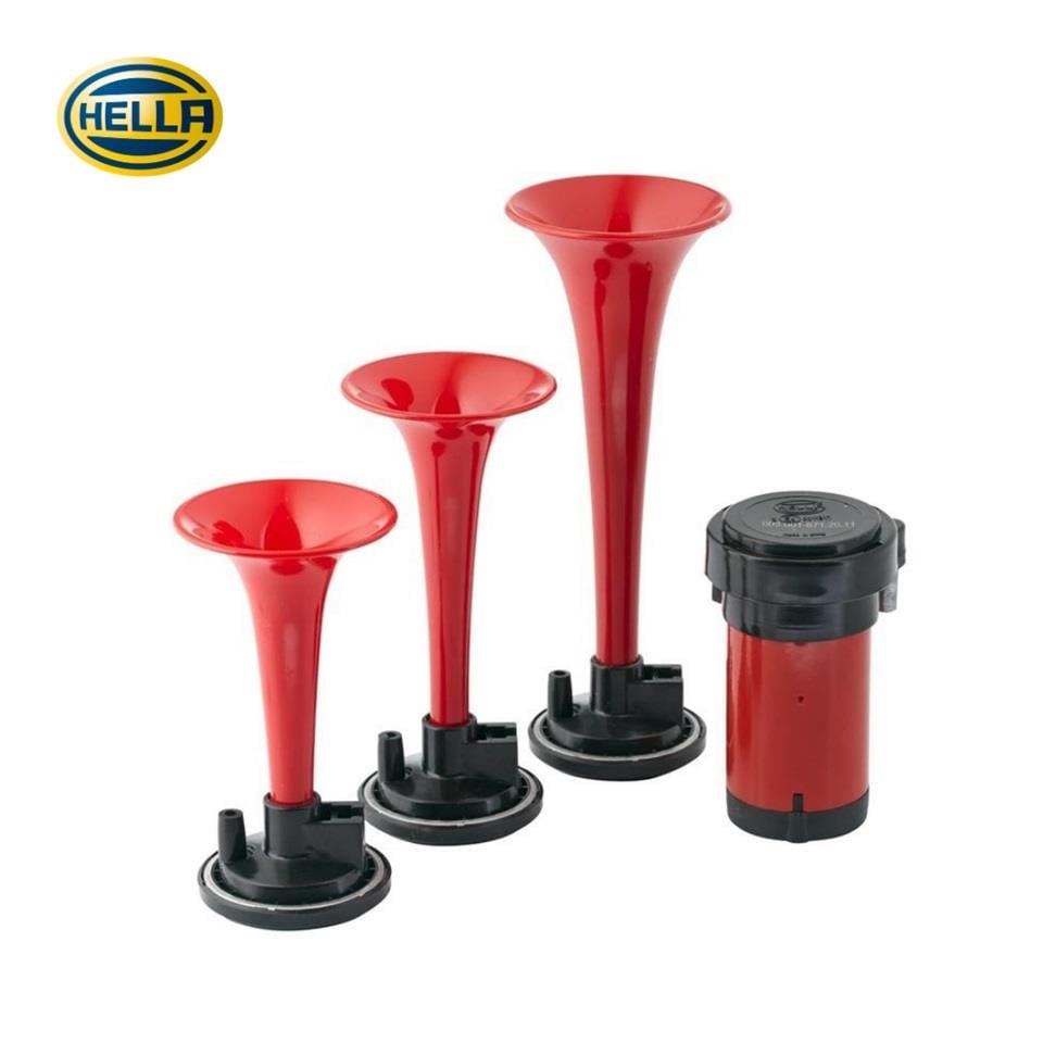 HELLA 12V 3'LÜ HAVALI KORNA (KOMPRESÖRLÜ)