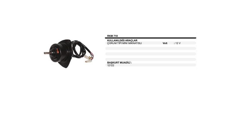12V KALORİFER MOTORU MIKNATISLI (KISA TİP) (YETSAN-TEKISI)