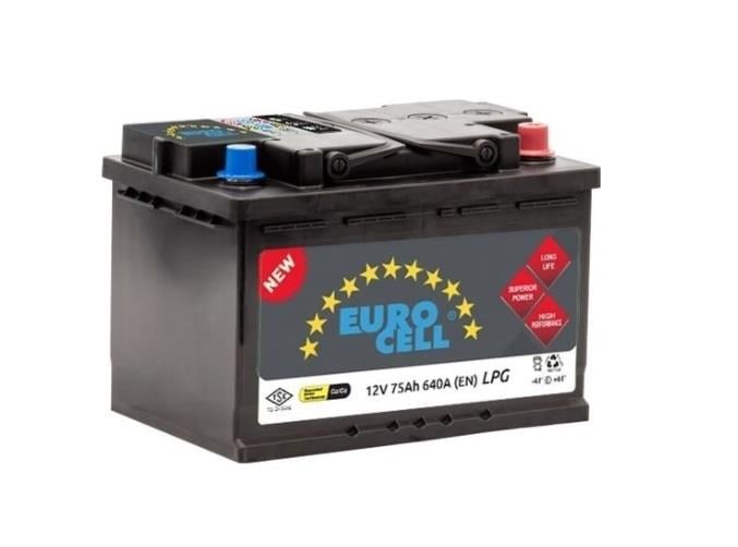 EUROCELL 12V 75 AH AKÜ 600 A (EN) (278*175*175) (ALÇAK) 