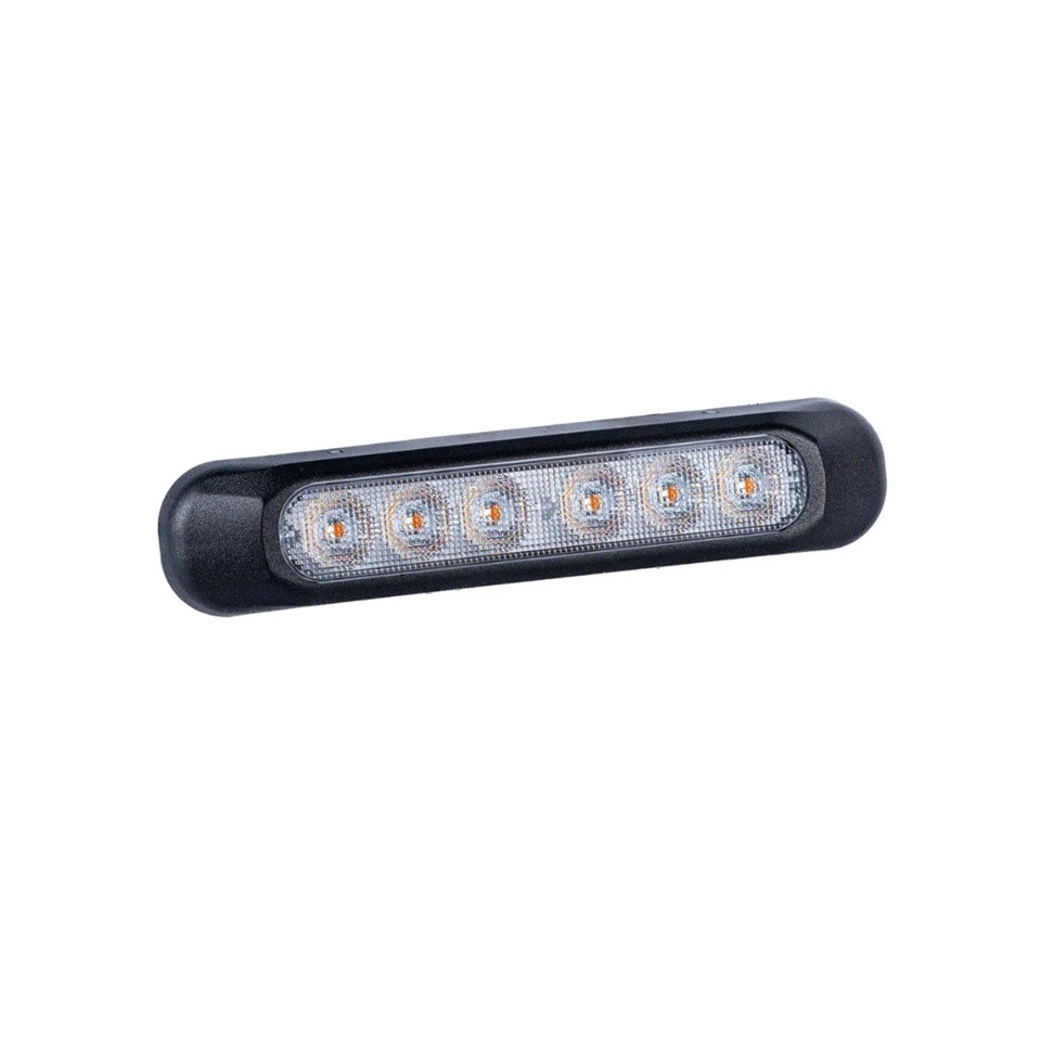 FRISTOM 12V-24V POZİSYON LAMBASI 6 LEDLİ (FONKSİYONLU) (SARI) (132*28 MM) E9