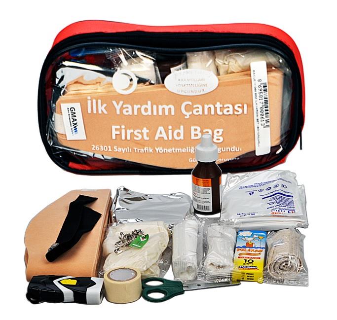 İLK YARDIM SETİ BOYUNLUKLU TCK ONAYLI (BEZ ÇANTA)