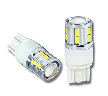 PLUXEN 1016 DİPSİZ AMPUL T20 15 LEDLİ MERCEKLİ 6000K CB (2 AD)