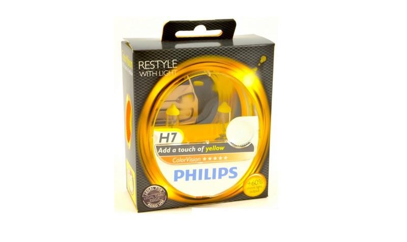 PHILIPS 12V H7 AMPUL 55W COLOR VISION +%60 FAZLA IŞIK SARI (2 AD)