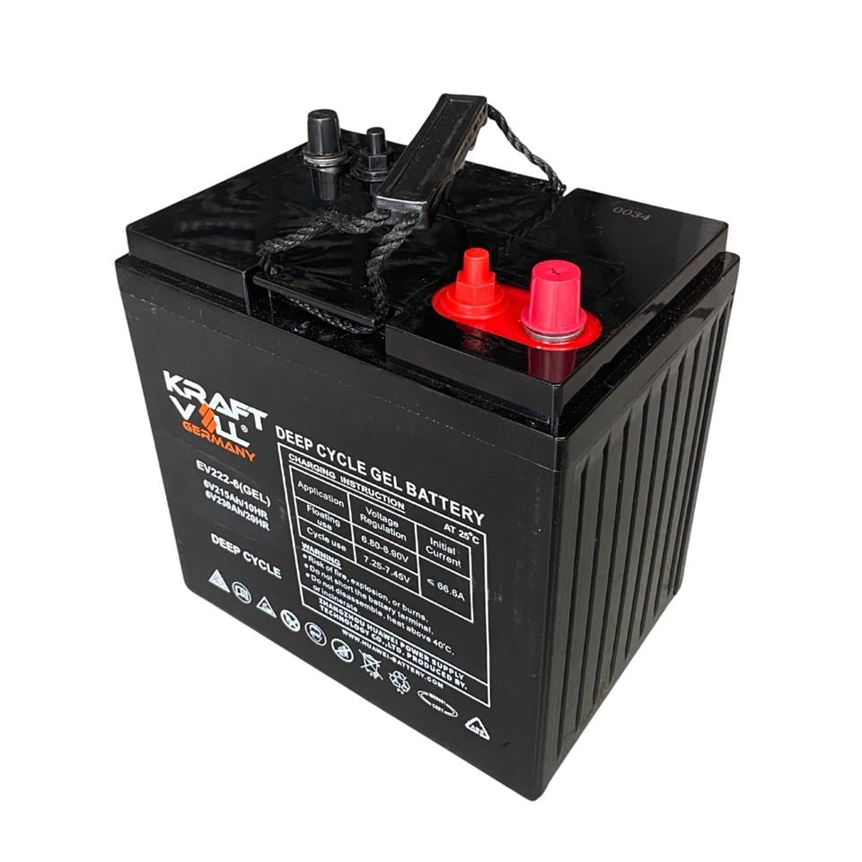 KRAFTVOLL 6V 215/230 AH JEL AKÜ (260*180*254*) (27,40 KG)