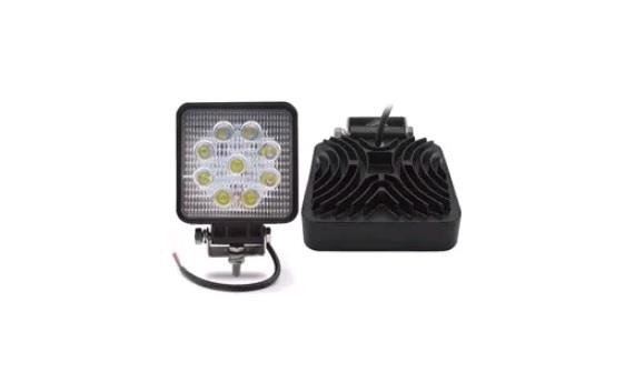 12V-80V ÇALIŞMA LAMBASI KARE (9 X 3W POWER LEDLİ) (107*107 MM)