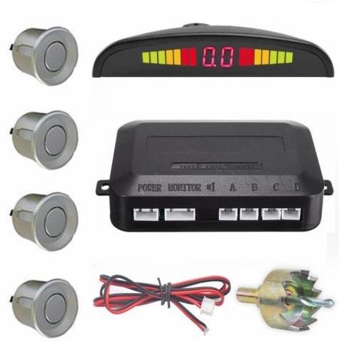 PARK SENSÖRÜ SES İKAZLI+OVAL GÖSTERGELİ E2-E3 (22 MM) GRİ