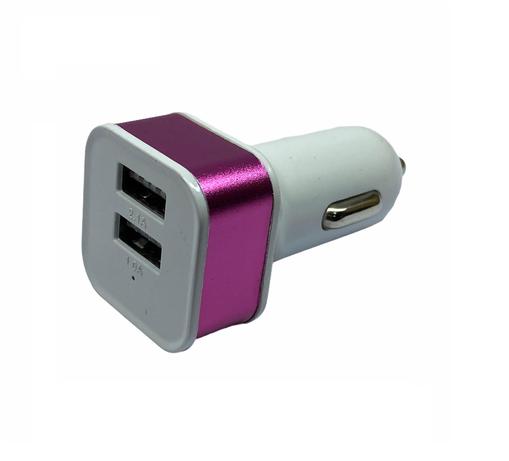 12V-24V TELEFON ŞARJ CİHAZI 2.1 A/1 A (ÇAKMAK GİRİŞLİ) (2 X USB GİRİŞLİ) BEYAZ