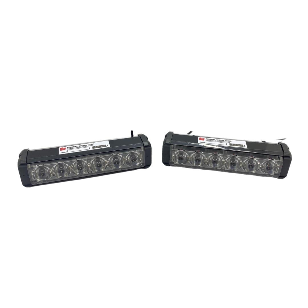 FEDERAL SIGNAL 9V-36V ESCORT ÇAKAR FLAŞ LED LAMBA 8 FONKSİYONLU KUMANDALI (ŞEFFAF) (SARI/SARI) (2AD)