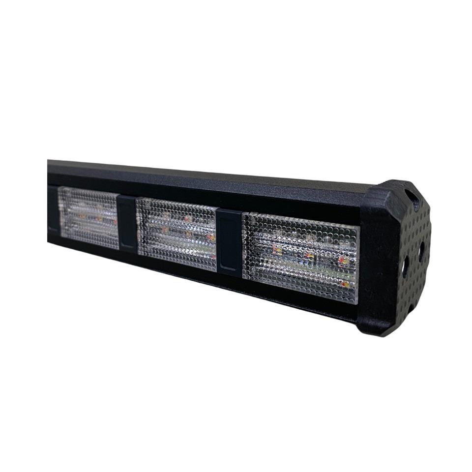FEDERAL SIGNAL 12V LED BAR OFF-ROAD FONKSİYONLU KUMANDALI (KIRMIZI-BEYAZ) (575 MM)