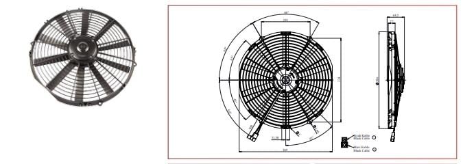 KORMAS 24V FAN MOTORU ÜFLEYİCİ AKSİYEL 14 