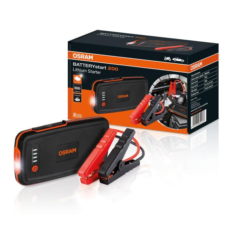 OSRAM 12V AKÜ TAKVİYE CİHAZI (BOOSTER) (500A) (USB MICRO) (USB 2.4 A POWERBANK) (LED IŞIK)