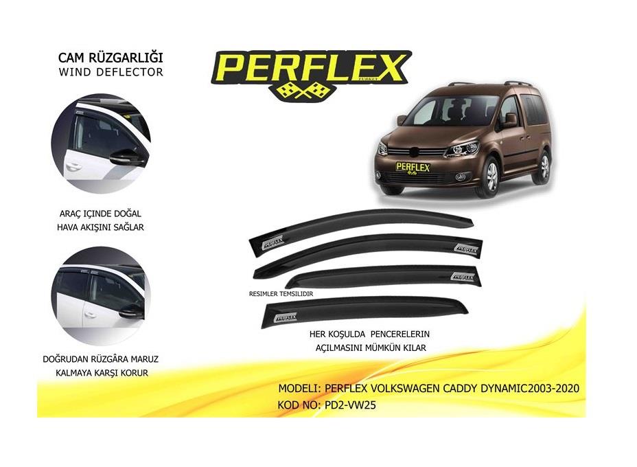 PERPLEX CAM RÜZGARLIĞI MUGEN VW CADDY DYNAMIC 2003-2020 (2 AD)