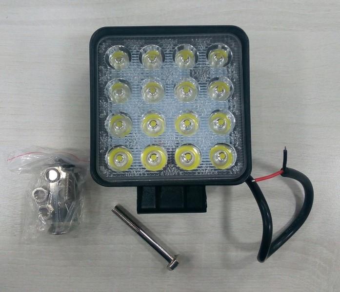 10V-30V ÇALIŞMA LAMBASI (16 X 3W POWER LEDLİ) KARE (106*106)
