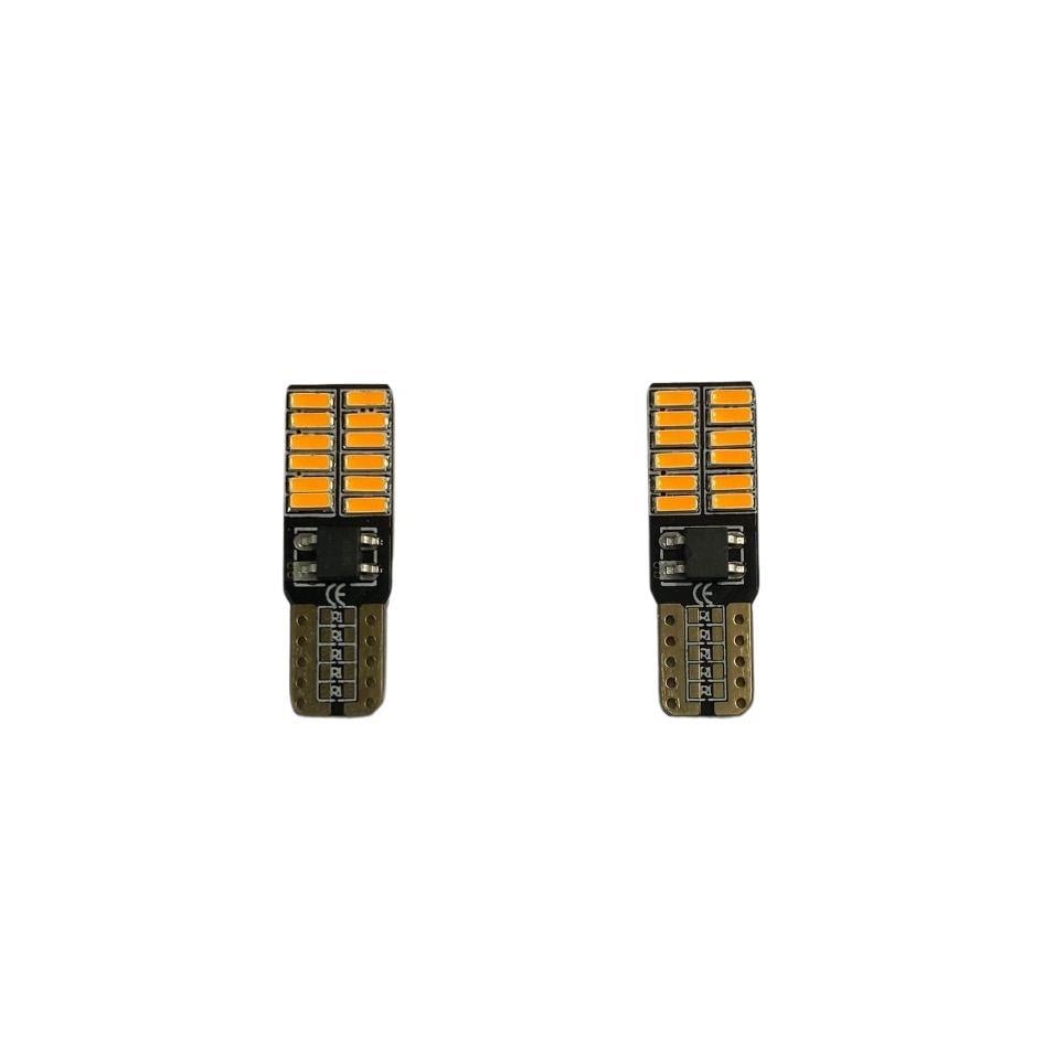 12V DİPSİZ AMPUL T10 24 LEDLİ SARI CANBUS (2 AD)