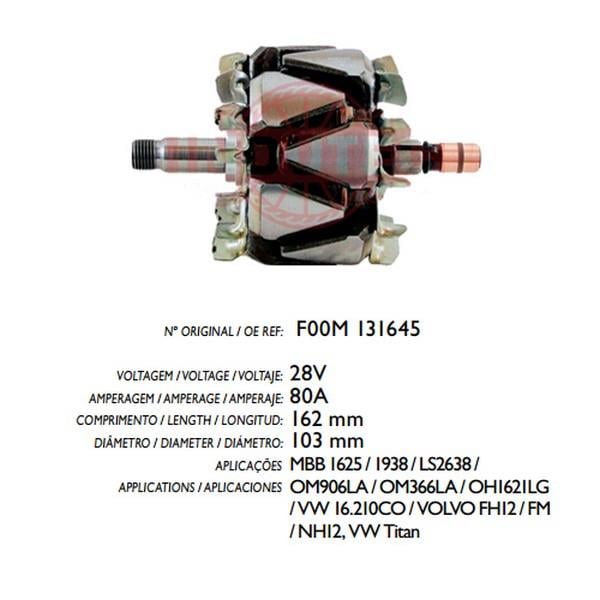 BOSCH 24V ALTERNATÖR ROTOR BOSCH TİPİ 80 A MERCEDES ACTROS/ATEGO/AXOR