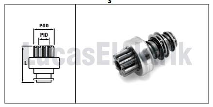 MARŞ DİŞLİSİ 9 DİŞ BOSCH TİPİ EM 