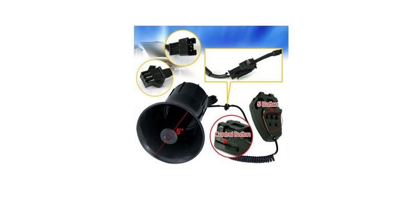 12V ELECTRONIC SİREN MEGAFONLU 3 SESLİ 80 W