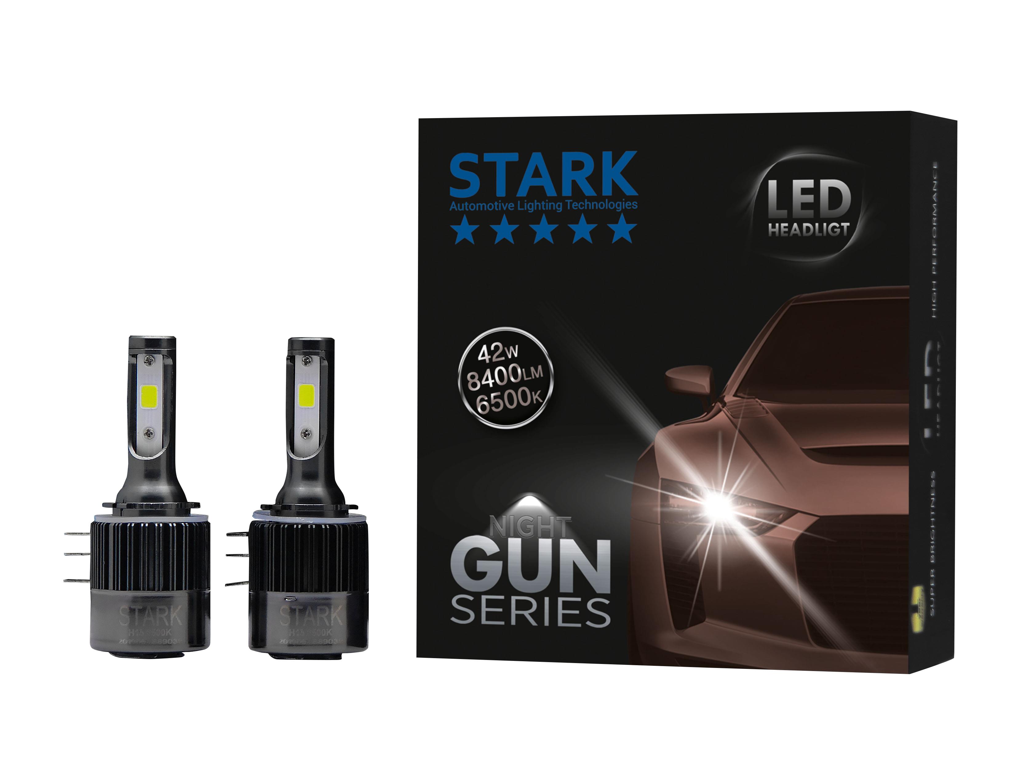 12V-24V H15 XENON LED FAR AMPUL SETİ 42W 6500K 8400 LÜMEN COB LED
