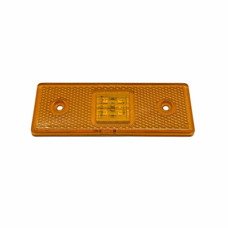 24V YAN SİNYAL LAMBASI DORSE SİDE MARKER SARI (4 LEDLİ) (110*42 MM)