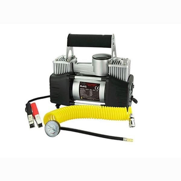 12V LASTİK ŞİŞİRME HAVA KOMPRESÖRÜ METAL ÇİFT PİSTONLU 150 psi