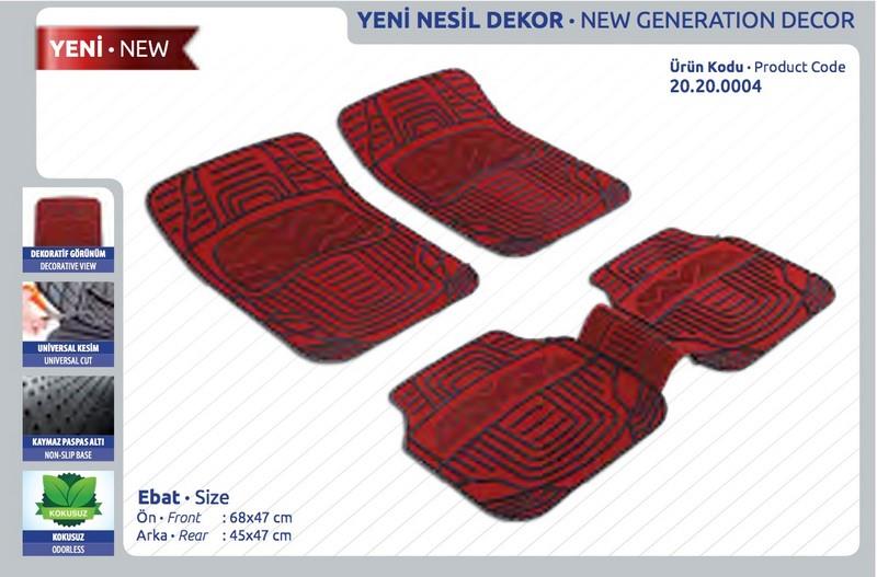 ARAÇ PASPASI DEKORLU-KOKUSUZ (KIRMIZI) (5 PARÇA) UNIVERSAL 
