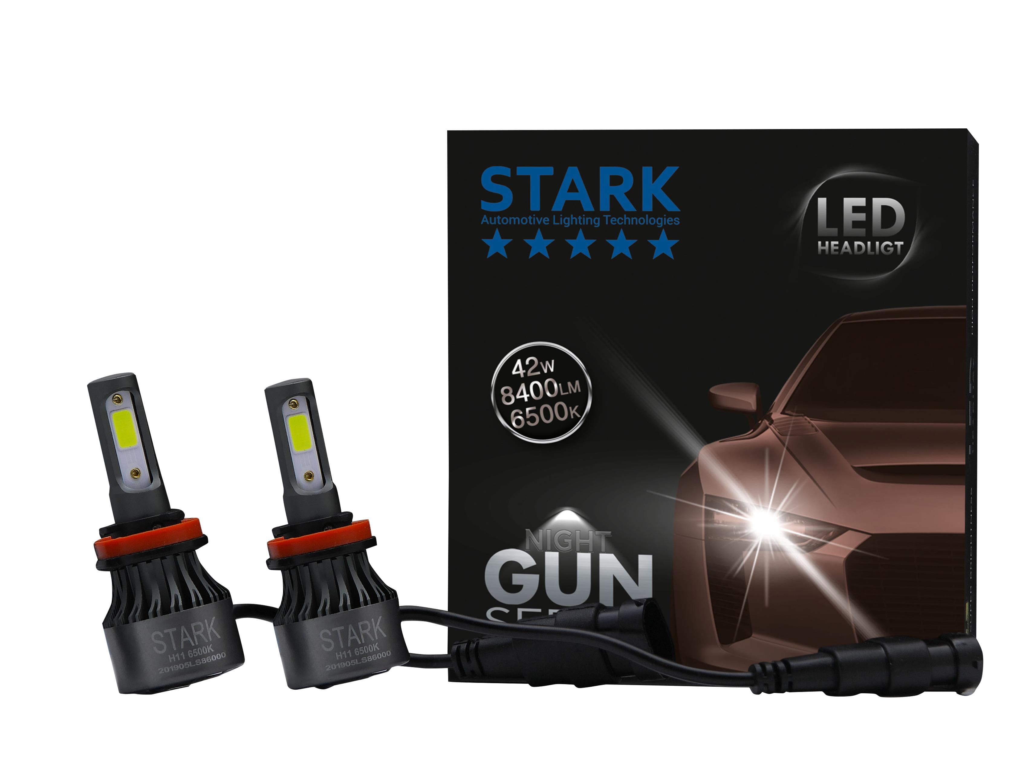 12V-24V H11 XENON LED FAR AMPUL SETİ 42W 6500K 8400 LÜMEN COB LED