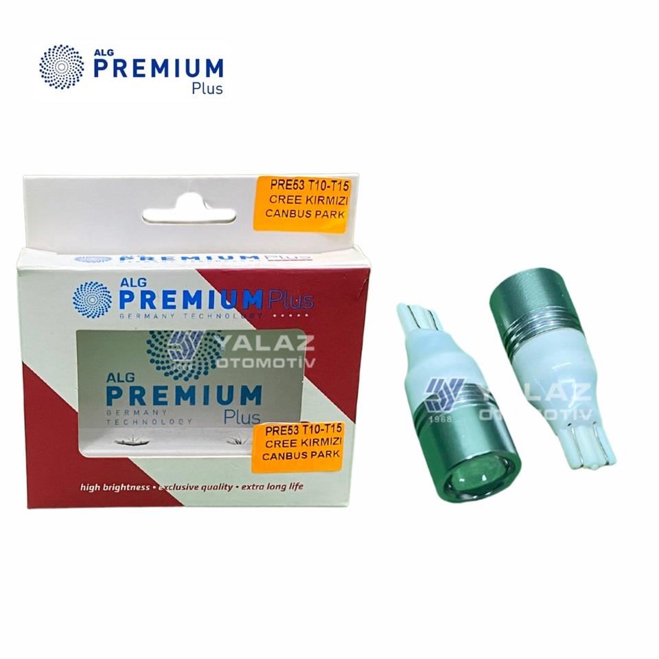 PREMIUM 12V DİPSİZ AMPUL T10 LED KIRMIZI MERCEKLİ (2 AD)